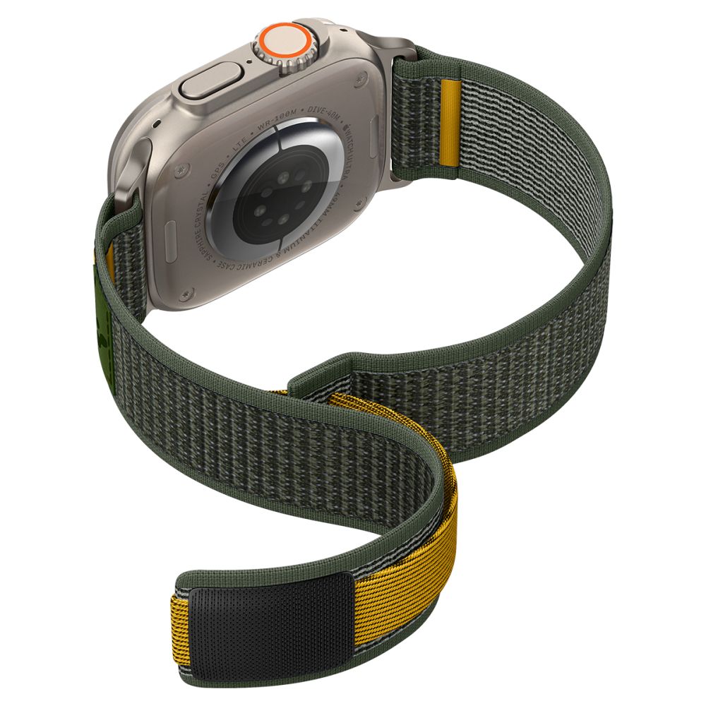 Spigen Athlex oro dirželis, skirtas Apple Watch 44/45/46/49 mm – žalias