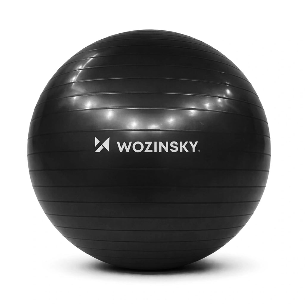Wozinsky WGB65BB Gimnastinis treniravimo kamuolys 65 cm - Juodas -- Cycling Accessories