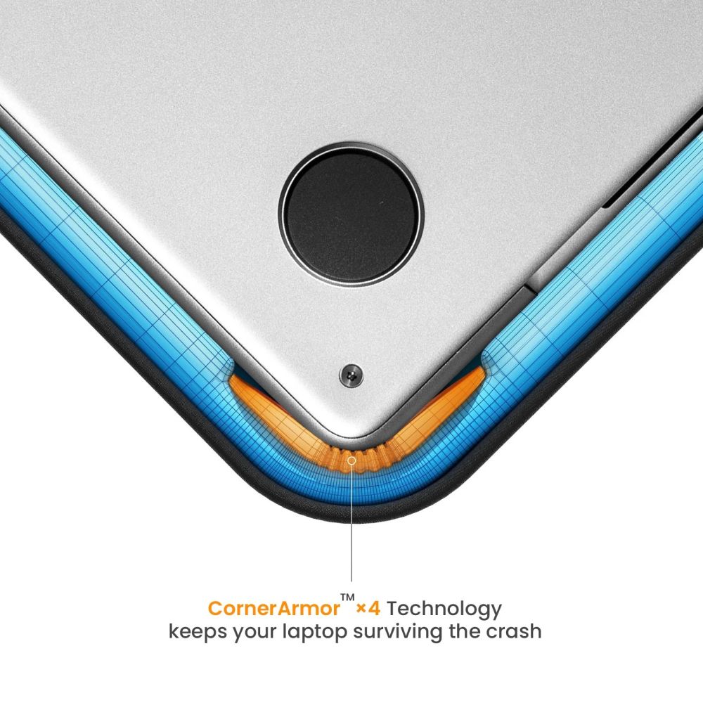 Tech-Protect Defender Nešiojamojo Kompiuterio Krepšys 13-14 - Tamsiai Mėlynas -- Laptop Bags