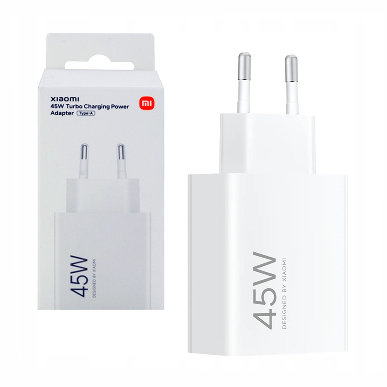 Xiaomi MDY-17-EF 45W USB-A sieninis įkroviklis - baltas