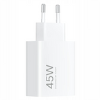 Xiaomi MDY-17-EF 45W USB-A sieninis įkroviklis - baltas
