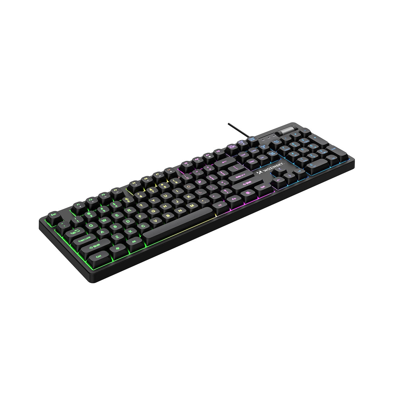 Wozinsky WKG-200 RGB Membraninė Žaidimų Klaviatūra su Slinkties Ratuku - Juoda -- Gaming Accessories