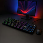Wozinsky WKG-200 RGB Membraninė Žaidimų Klaviatūra su Slinkties Ratuku - Juoda -- Gaming Accessories