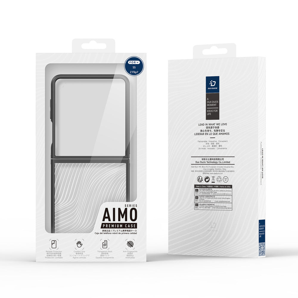 Dux Ducis Aimo dėklas Samsung Galaxy Z Flip7 – juodas -- Samsung Galaxy Z Flip 7