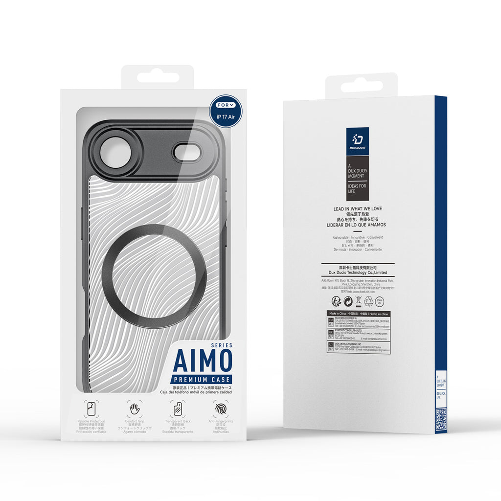 Dux Ducis Aimo Mag magnetinis dėklas iPhone 17 Air – juodas