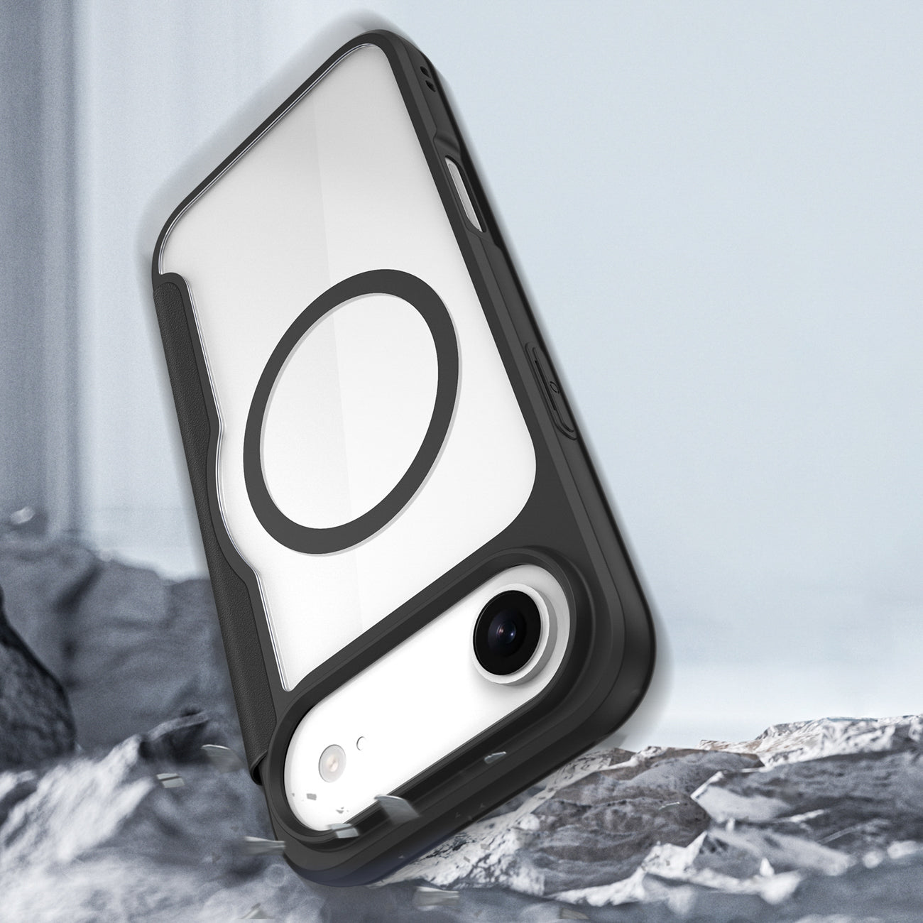 Dux Ducis Skin X Pro MagSafe dėklas–piniginė iPhone 17 Air – juodas