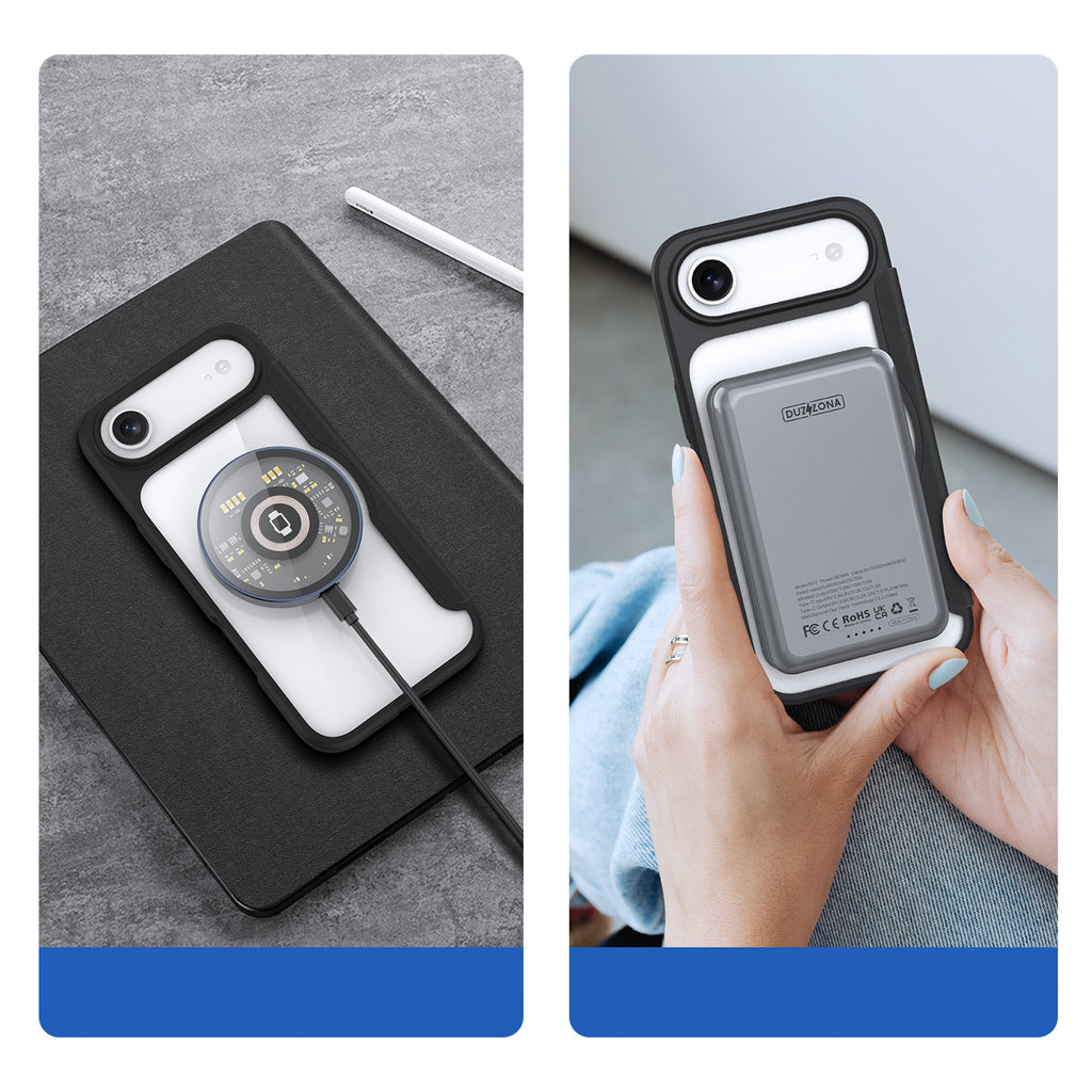 Dux Ducis Skin X Pro MagSafe dėklas–piniginė iPhone 17 Air – juodas