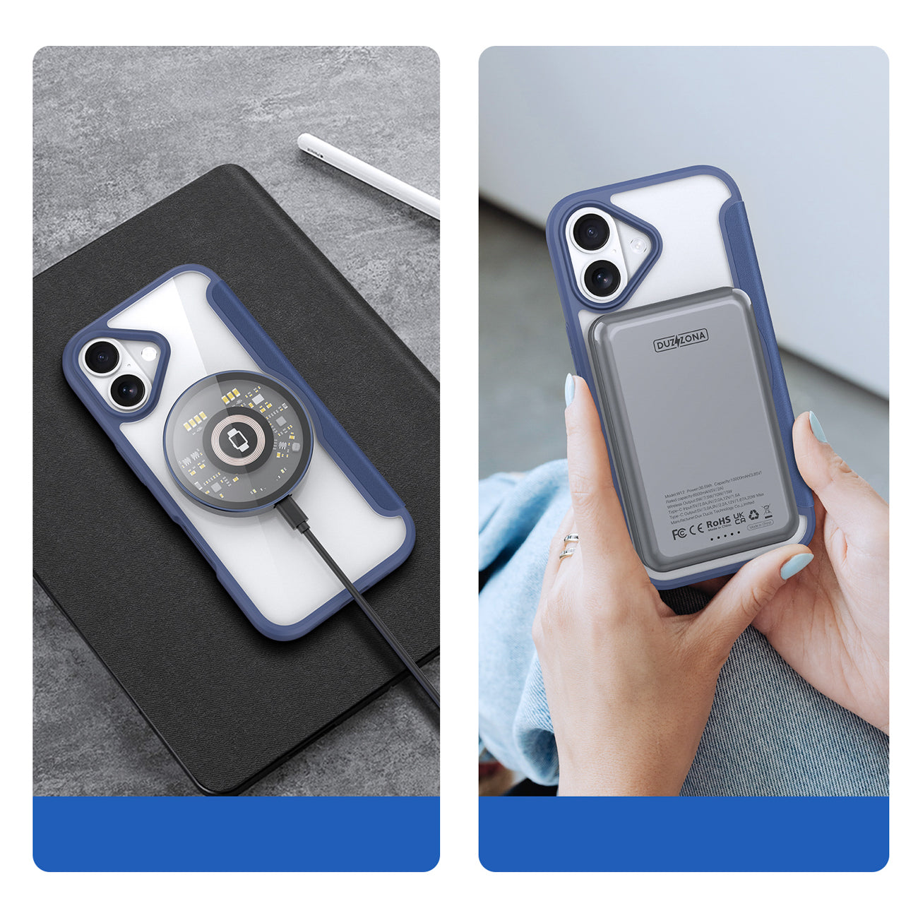 Dux Ducis Skin X Pro MagSafe dėklas iPhone 17 Air – mėlynas