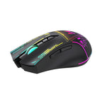 Wozinsky WMGB-3200 belaidis optinis žaidimų pelė su įmontuota išsikraunama baterija 3200 DPI ir RGB apšvietimu - juoda --...