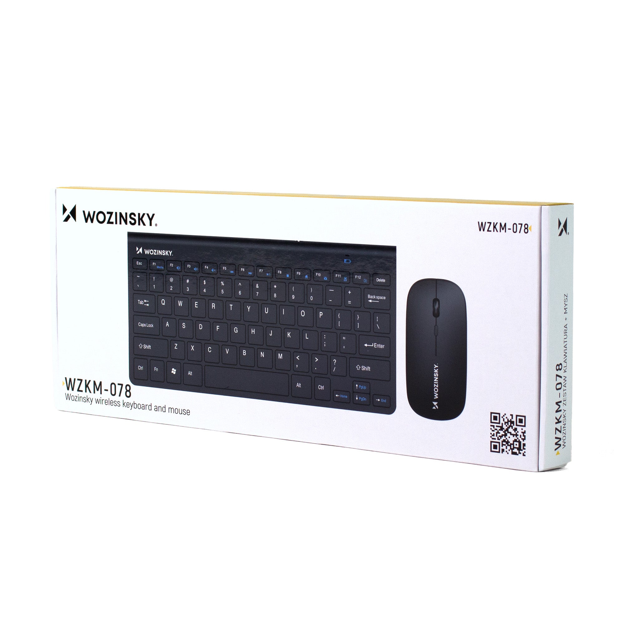 Wozinsky belaidė klaviatūra + kompaktiška pelė rinkinys - juoda -- Gaming Accessories