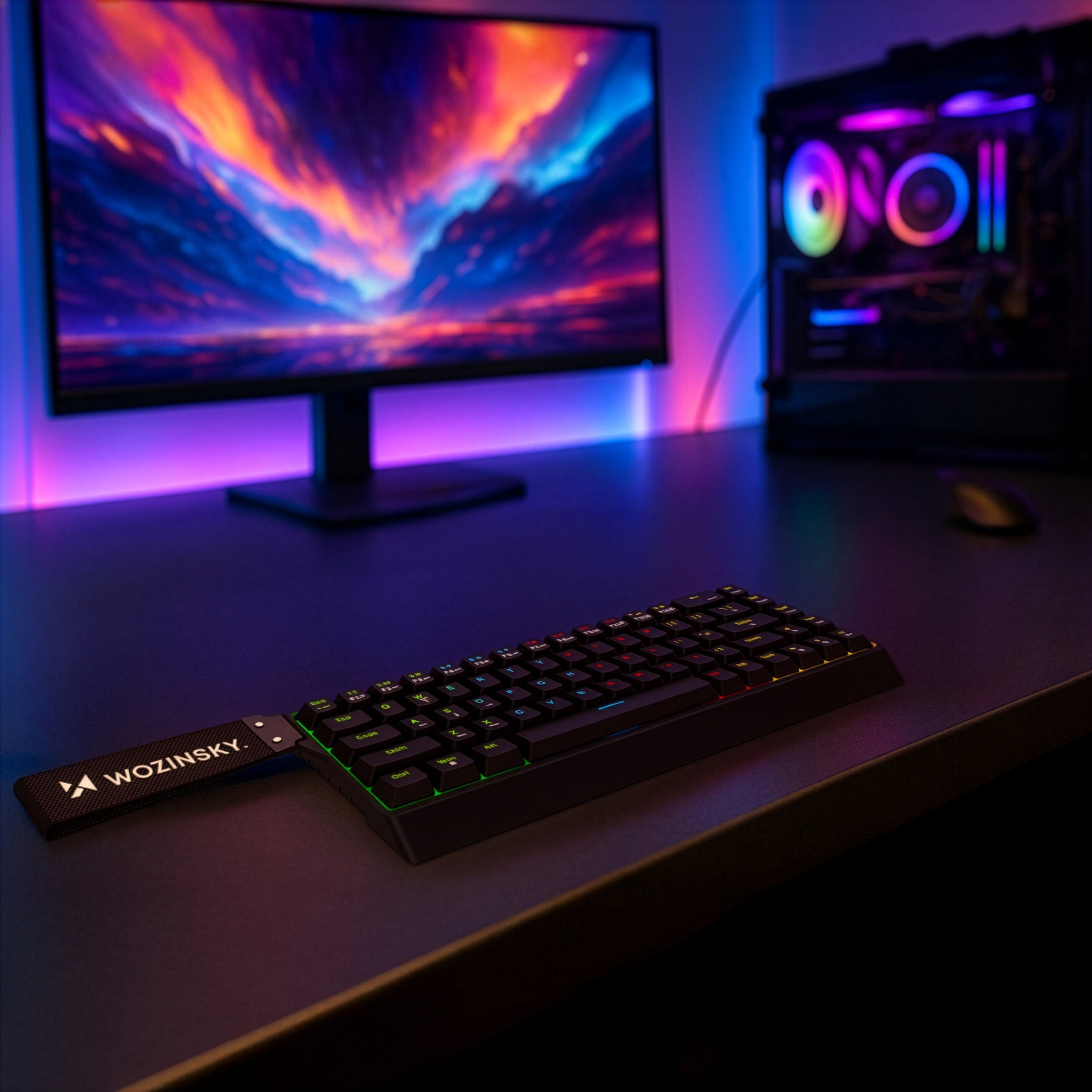 Wozinsky WKGP-1165 Mechaninė Žaidimų Klaviatūra su RGB Apšvietimu - Juoda -- Gaming Accessories