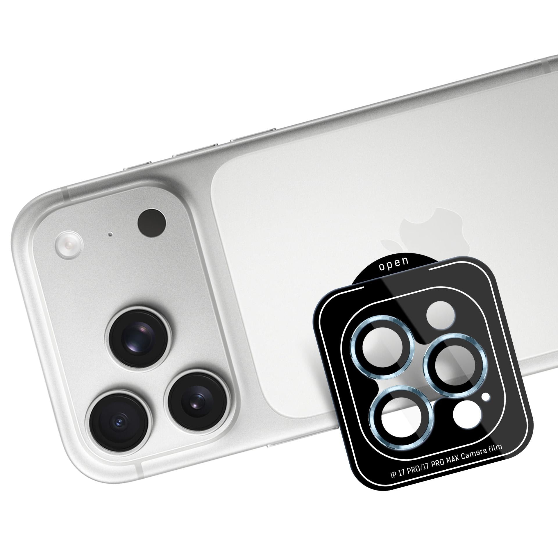 3mk Lens Protection Pro grūdintas stiklas, skirtas iPhone 17 Pro / 17 Pro Max – šviesiai mėlynas