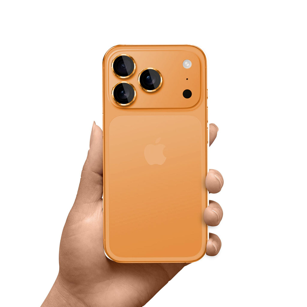 3mk Lens Protection Pro grūdintas stiklas, skirtas iPhone 17 Pro / 17 Pro Max – oranžinis