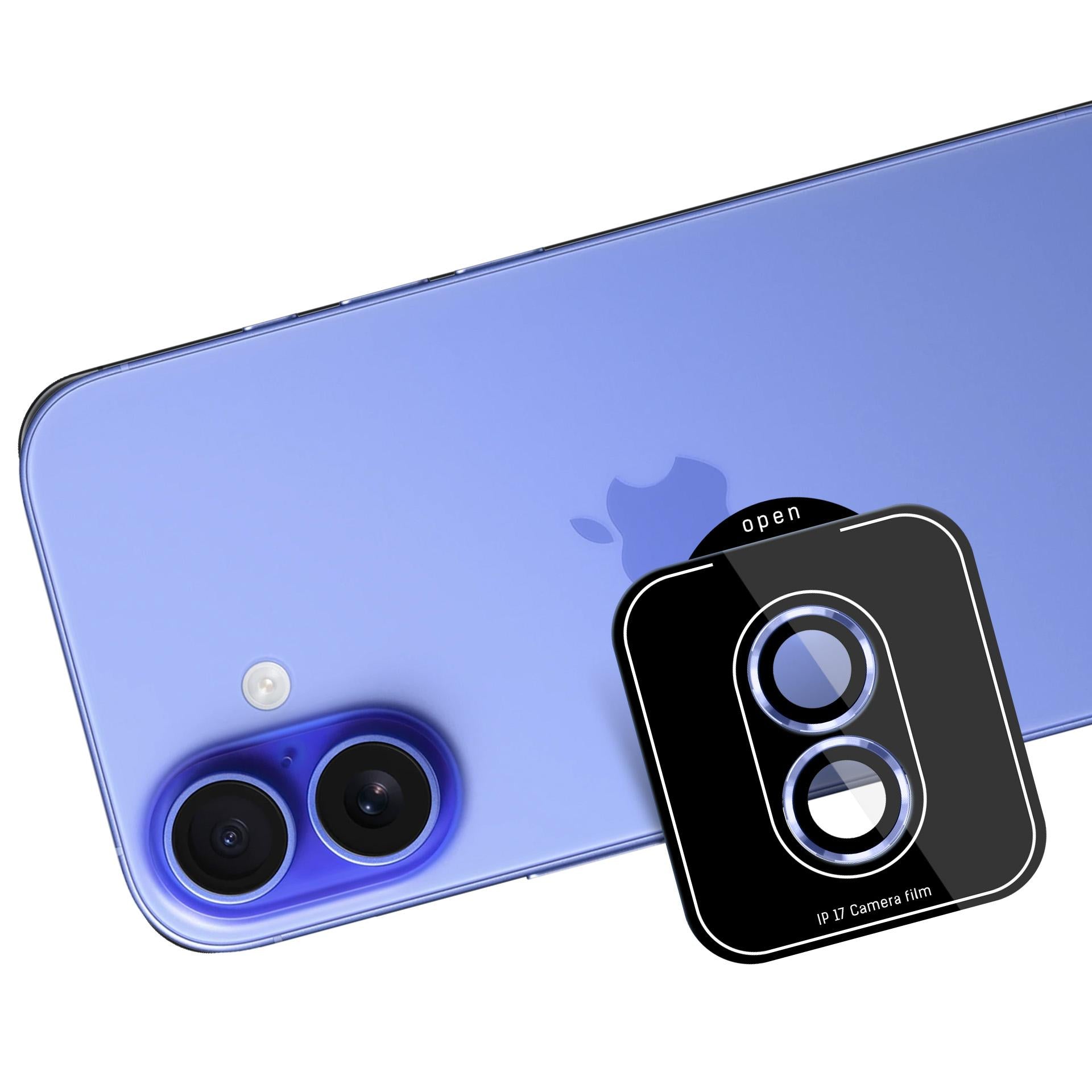 3mk Lens Protection Pro grūdintas stiklas, skirtas iPhone 17 – mėlynas