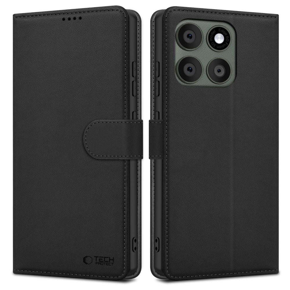 Tech-Protect Wallet dėklas, skirtas Motorola Edge 60 Pro – juodas -- Motorola Edge 60 Pro