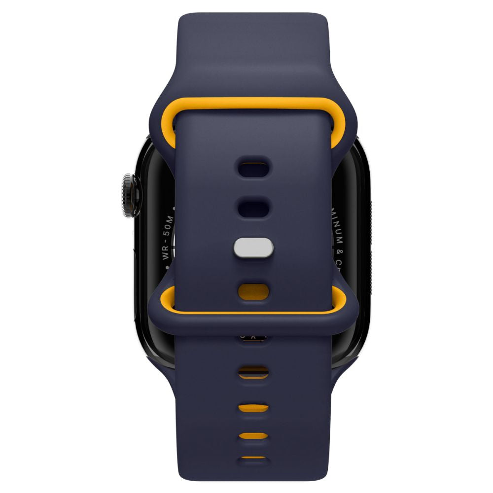 Spigen Nano Pop dirželis, skirtas Apple Watch 40/41/42 mm – tamsiai mėlyna/oranžinė