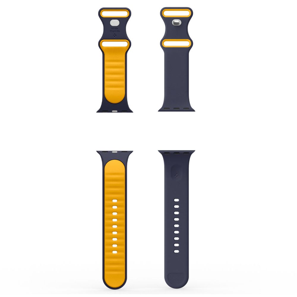 Spigen Nano Pop dirželis, skirtas Apple Watch 40/41/42 mm – tamsiai mėlyna/oranžinė