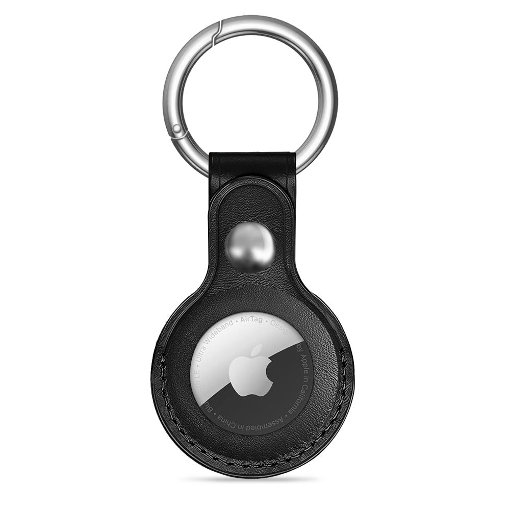 Tech-Protect NaturalFit AirTag dėklas su karabinu – juodas -- Apple AirTag