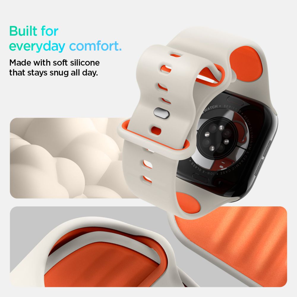 Spigen Nano Pop dirželis, skirtas Apple Watch 40/41/42 mm – smėlio spalvos