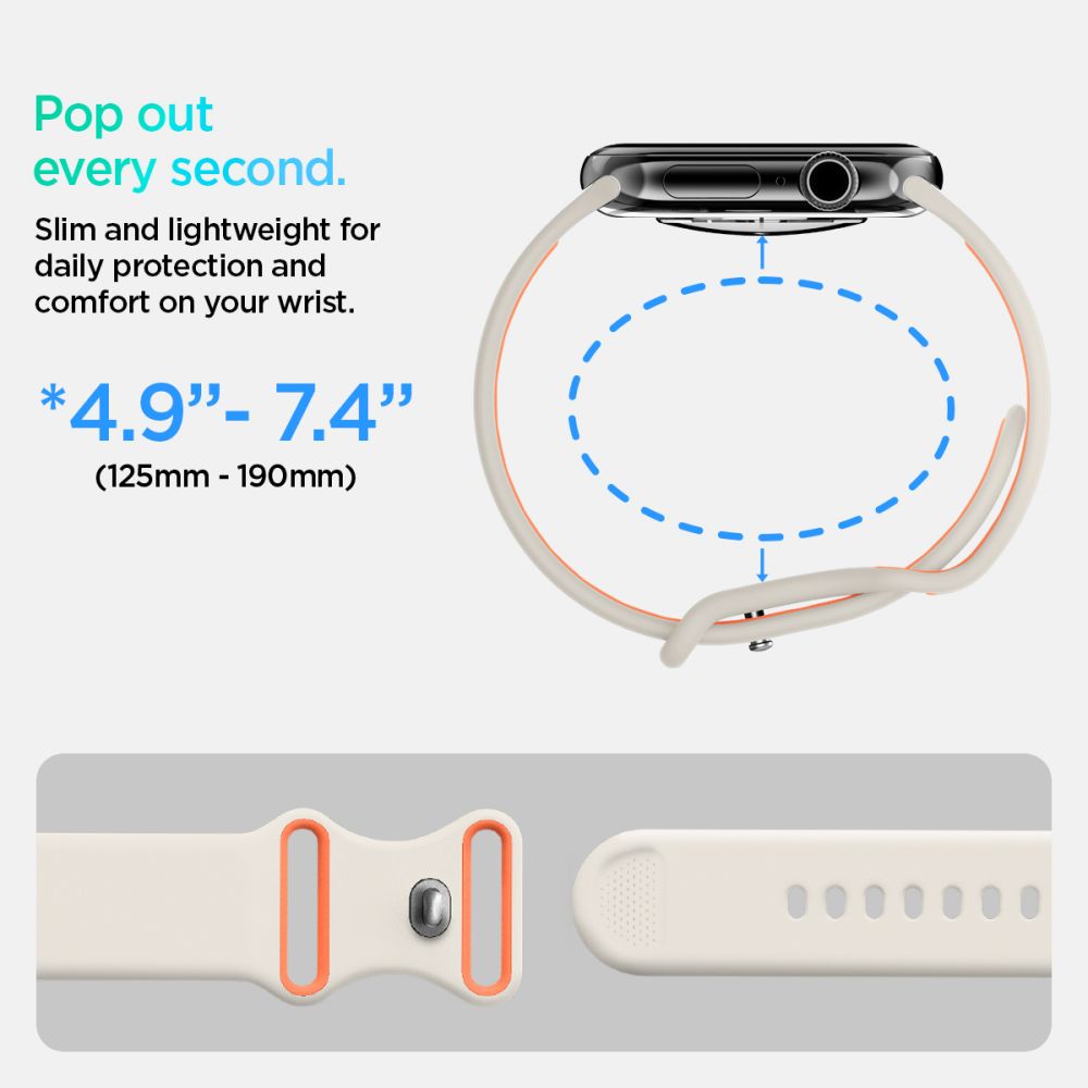 Spigen Nano Pop dirželis, skirtas Apple Watch 40/41/42 mm – smėlio spalvos