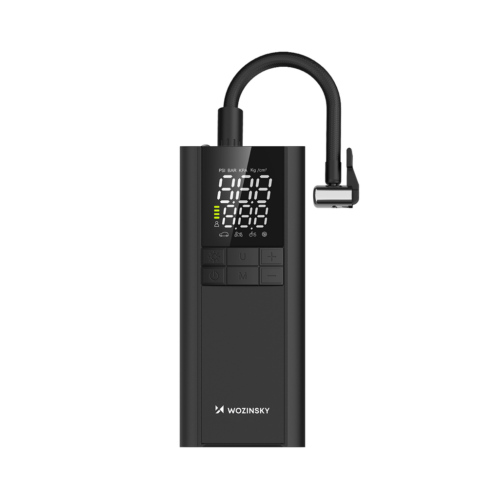 Wozinsky WPEP-8000 kompresorius, elektrinis siurblis, 8000 mAh maitinimo šaltinis, žibintuvėlis - juodas -- Uncategorized