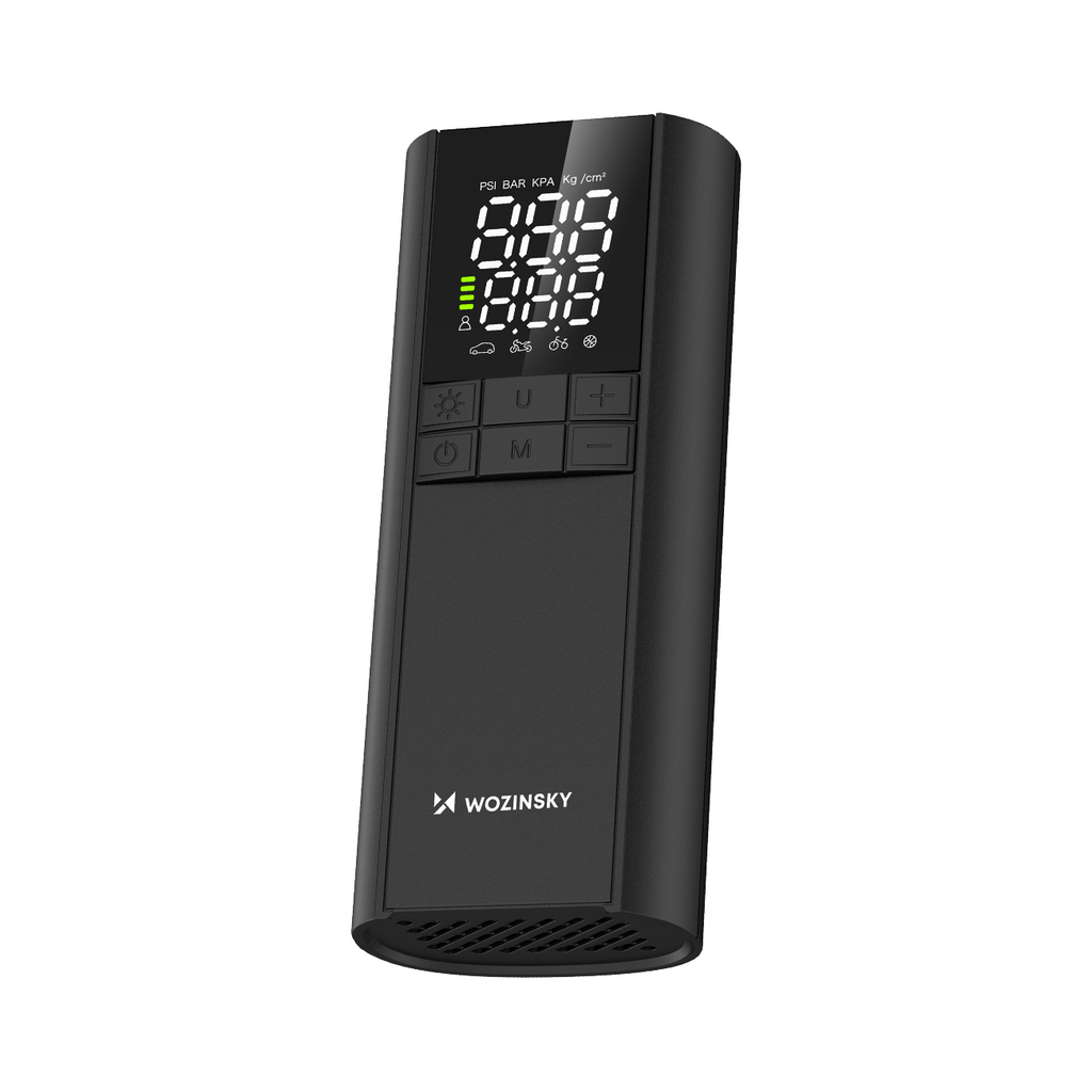 Wozinsky WPEP-8000 kompresorius, elektrinis siurblis, 8000 mAh maitinimo šaltinis, žibintuvėlis - juodas -- Uncategorized