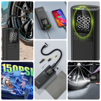 Wozinsky WPEP-8000 kompresorius, elektrinis siurblis, 8000 mAh maitinimo šaltinis, žibintuvėlis - juodas -- Uncategorized