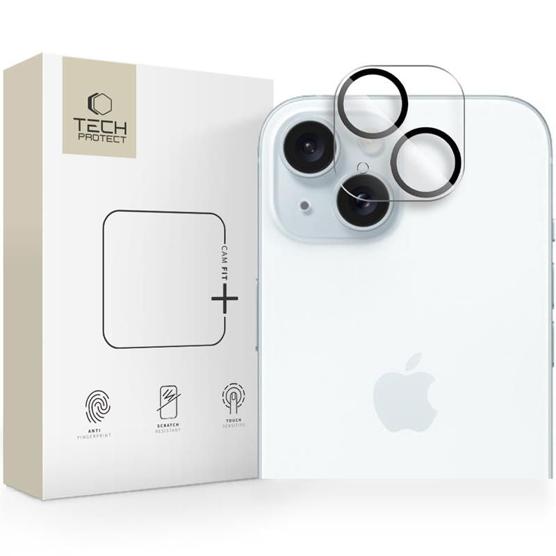 Tech-Protect Cam Fit+ kameros stiklas iPhone 14/15 – skaidrus -- iPhone 14 / iPhone 14 Plus / iPhone 15 / iPhone 15 Plus