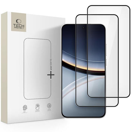 Tech-Protect Glass Fit+ stiklas Poco F7 5G – juodas, 2 vnt. -- Poco F7