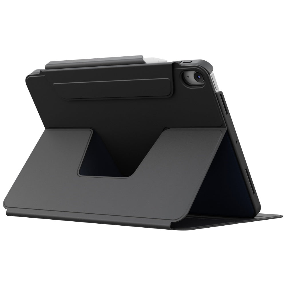 Uniq Rovus Snapmount Magnetic 360 besisukantis nuimamas dėklas, skirtas iPad Air 11" 2024 / 2025 / iPad Air 10.9" 2020 / 2022 - juodas