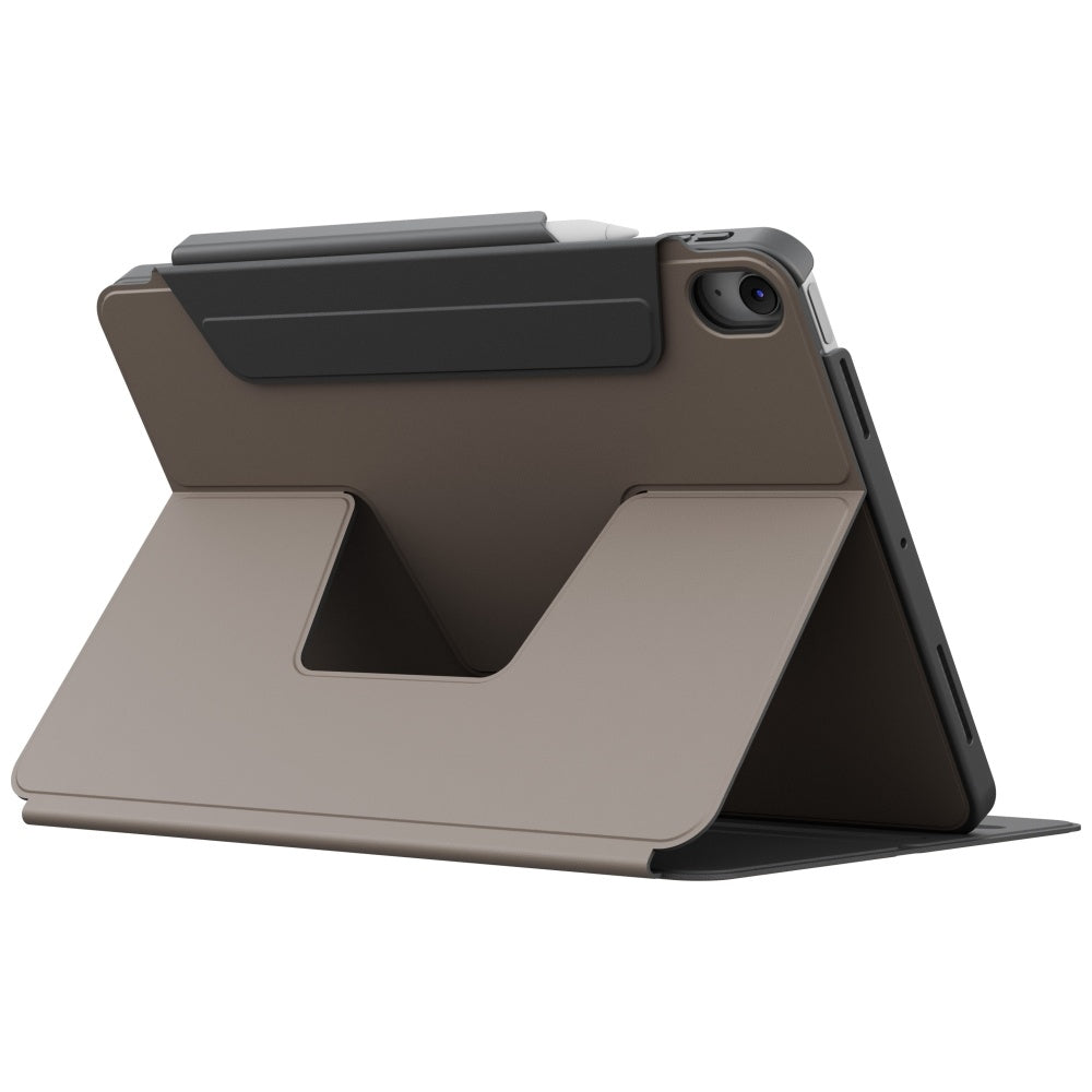 Uniq Rovus Snapmount Magnetic 360 besisukantis nuimamas dėklas, skirtas iPad Air 11" 2024 / 2025 / iPad Air 10.9" 2020 / 2022 - pilka
