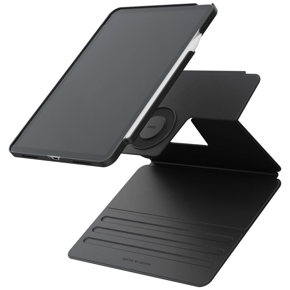 Uniq Rovus Snapmount Magnetic 360 besisukantis nuimamas dėklas, skirtas iPad Pro 13" 2024 (7 karta) - juodas