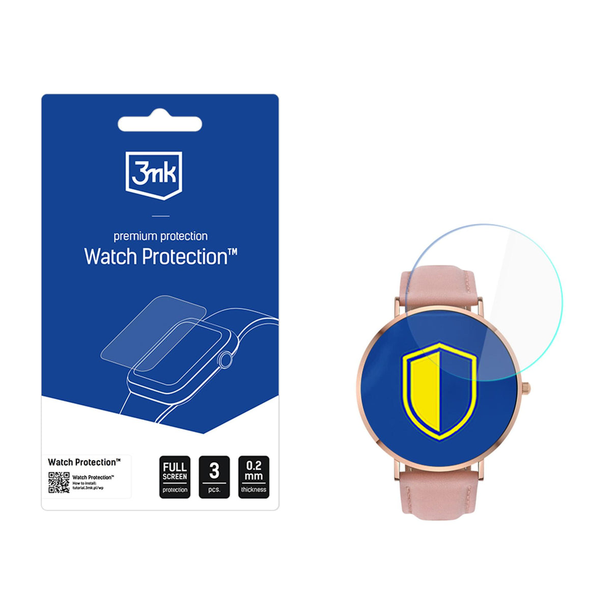 3mk Watch Protection ARC išmaniojo laikrodžio ekrano apsauga, skirta Garett Verona 2 Glow