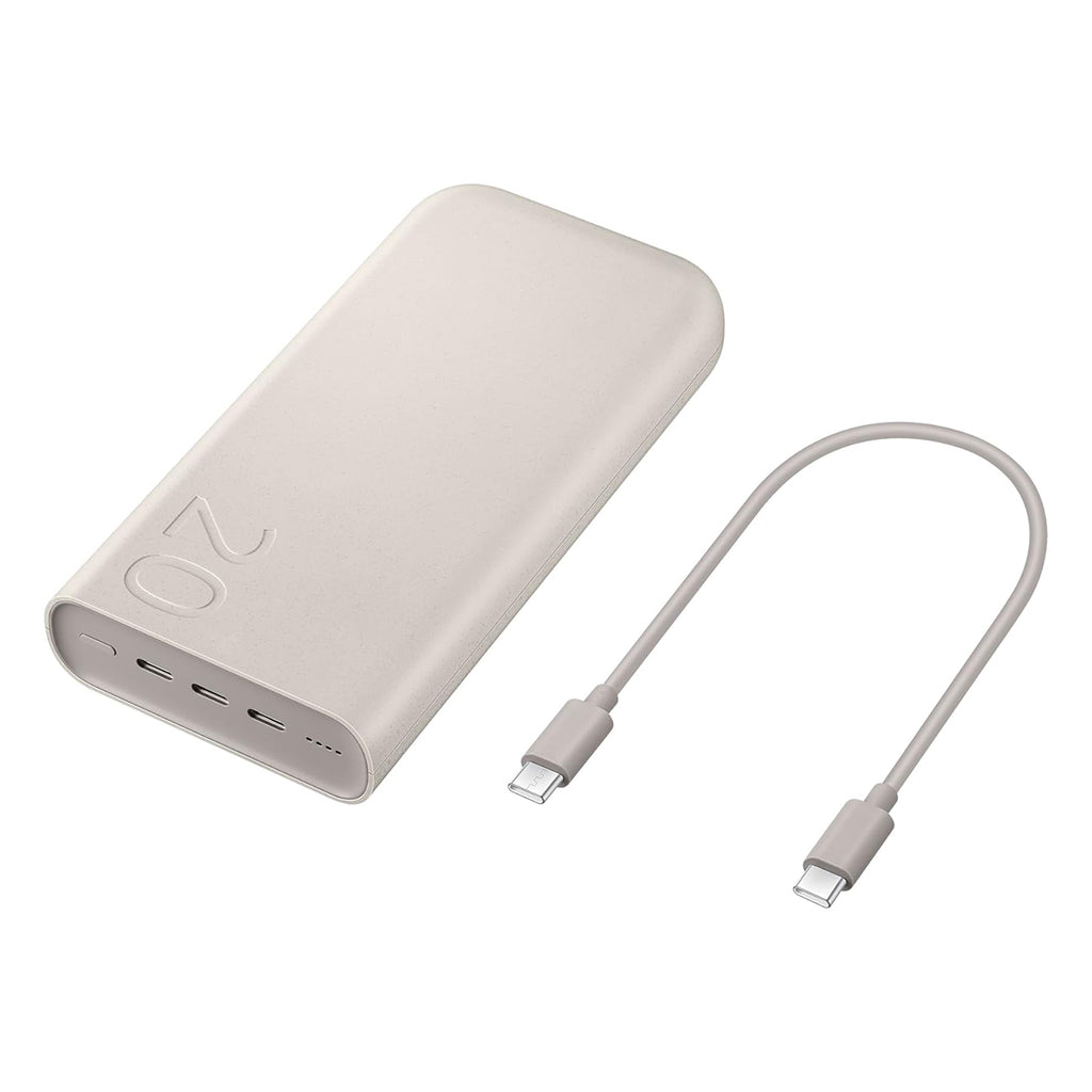 Powerbank Samsung EB-P4520XUEGWW 20000 mAh 3x USB-C 45W SFC - smėlio spalva -- Powerbanks