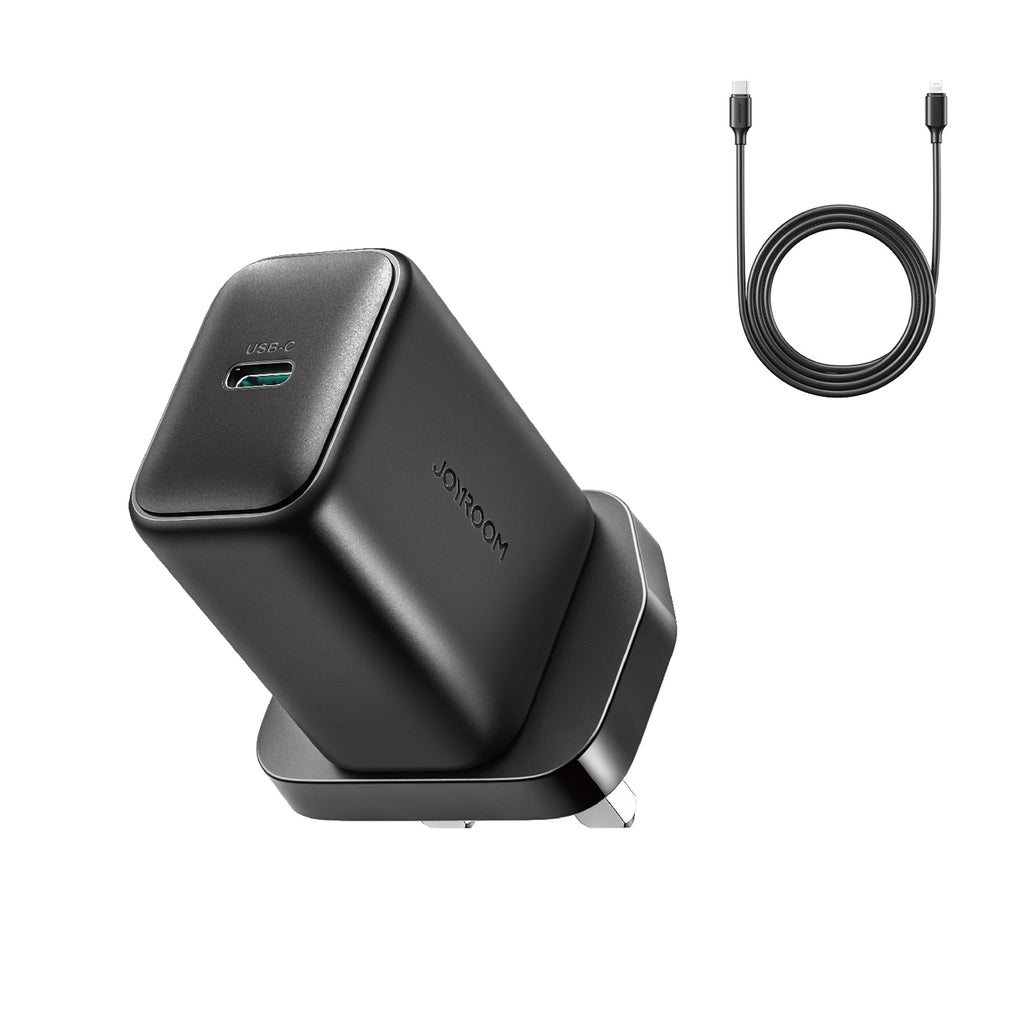 Joyroom JR-TCF23 25W sieninis įkroviklis su 1m USB-C laidu - juodas -- Cell phone chargers