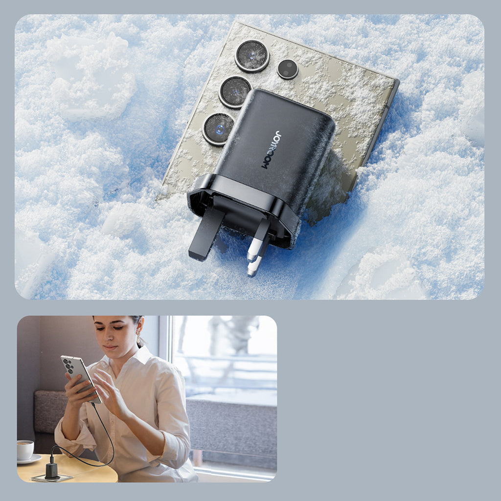 Joyroom JR-TCF23 25W sieninis įkroviklis su 1m USB-C laidu - juodas -- Cell phone chargers