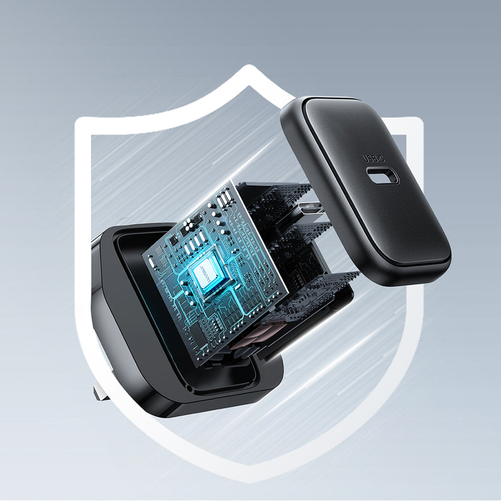 Joyroom JR-TCF23 25W sieninis įkroviklis su 1m USB-C laidu - juodas -- Cell phone chargers