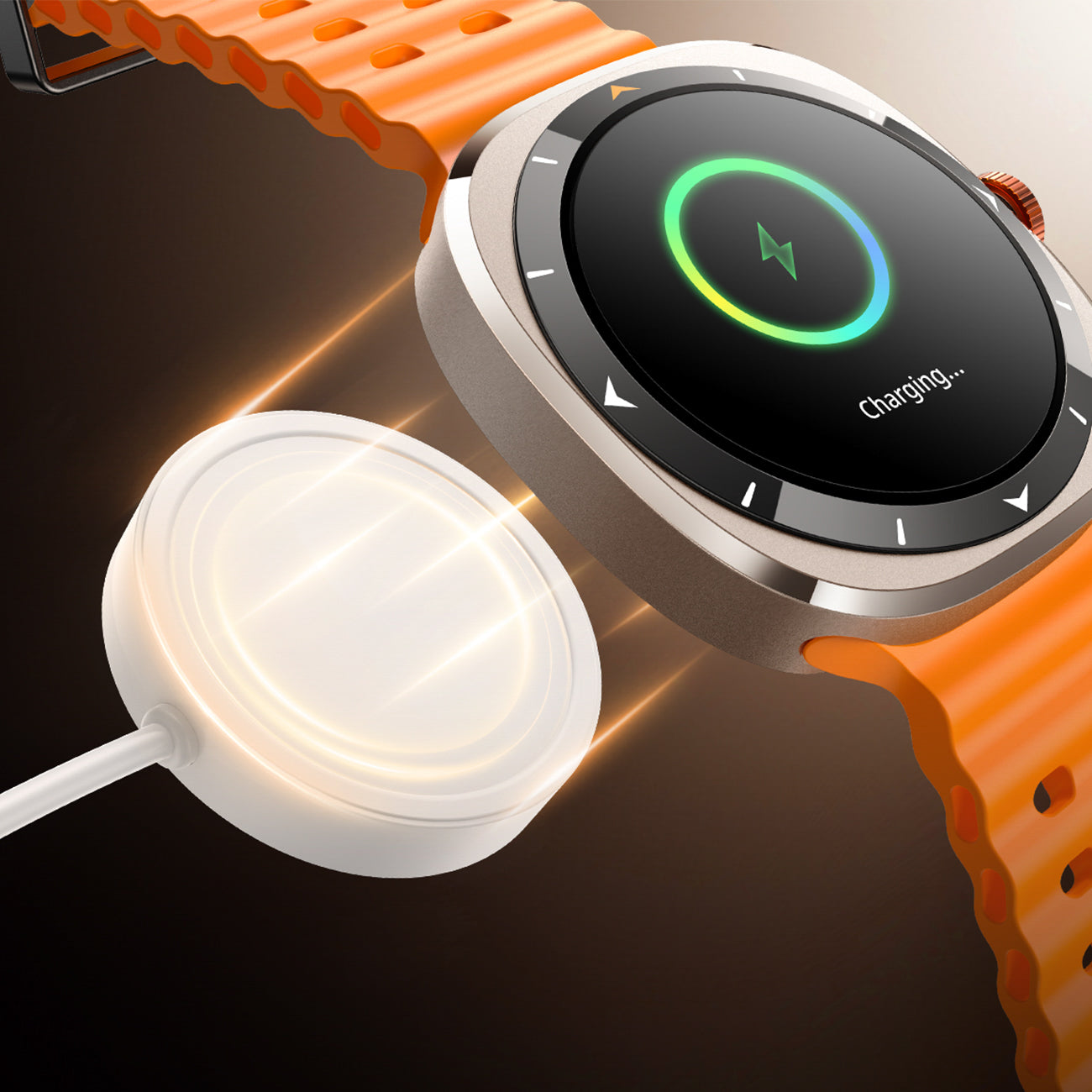 Joyroom Venture Series JR-FV2 Sportinis išmanusis laikrodis su skambučių priėmimo funkcija - Oranžinis -- Watch Straps