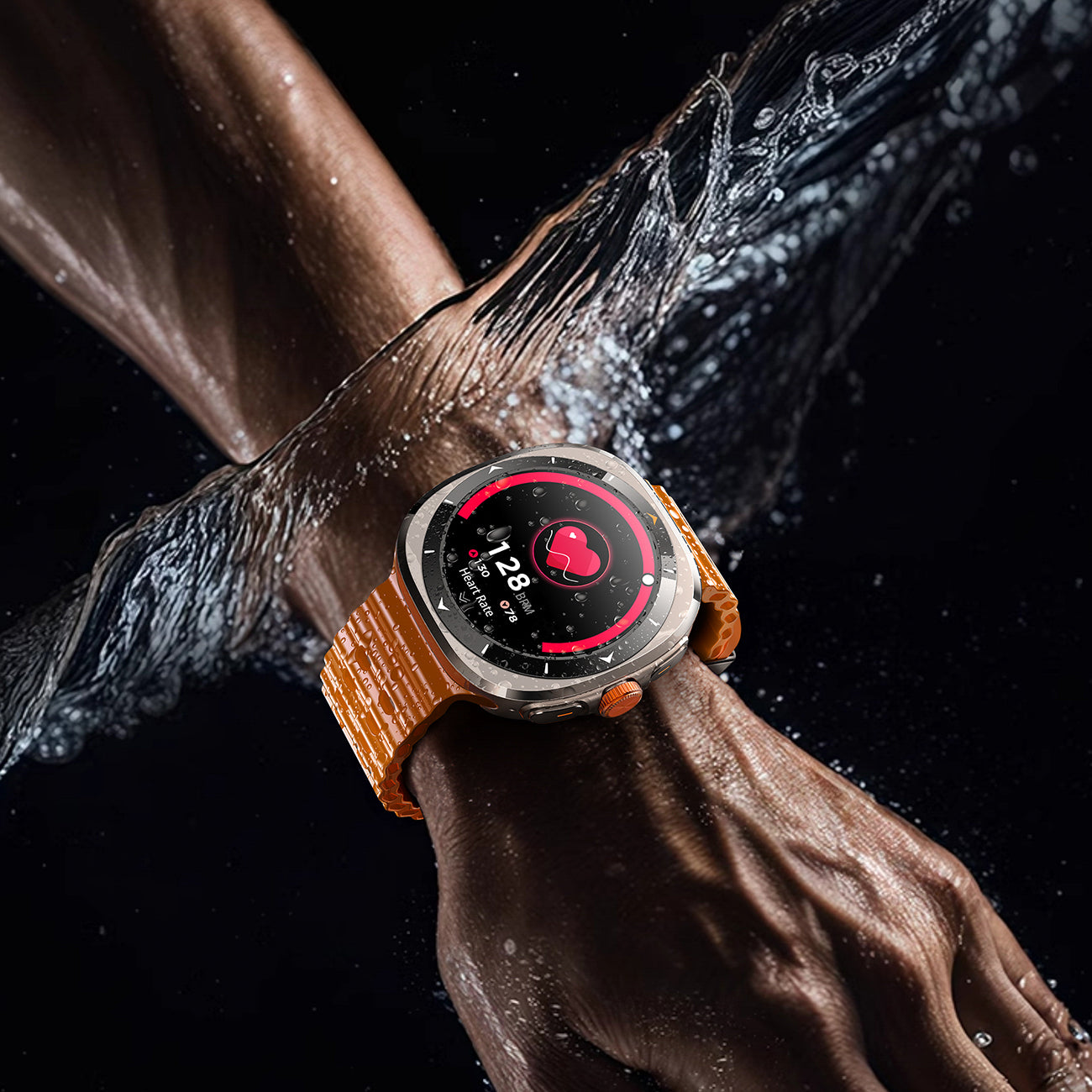 Joyroom Venture Series JR-FV2 Sportinis išmanusis laikrodis su skambučių priėmimo funkcija - Oranžinis -- Watch Straps