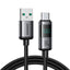 Joyroom S-A16 Pro Prism Series 66W USB-A - USB-C Laidas su ekranu 1.2m - juodas
