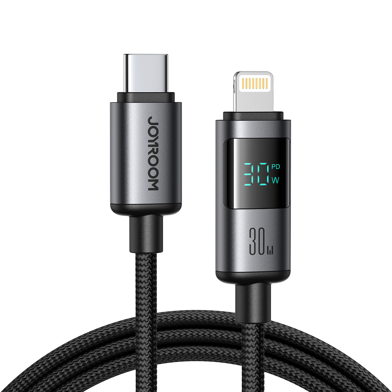 Joyroom S-A16 Pro Prism Series 30W USB-C - Lightning Laidas su ekranu 1.2m - juodas