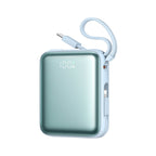 Joyroom išorinė baterija JR-PBF27 22.5W 10000mAh su dviem integruotais laidais mėlyna