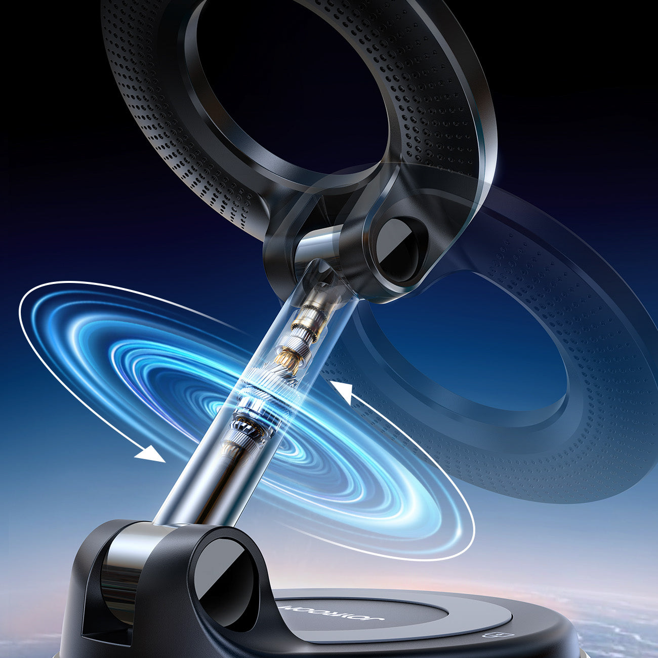 Joyroom JR-ZS501 magnetinis automobilinis laikiklis, suderinamas su MagSafe, prietaisų skydeliui tamsiai pilkas