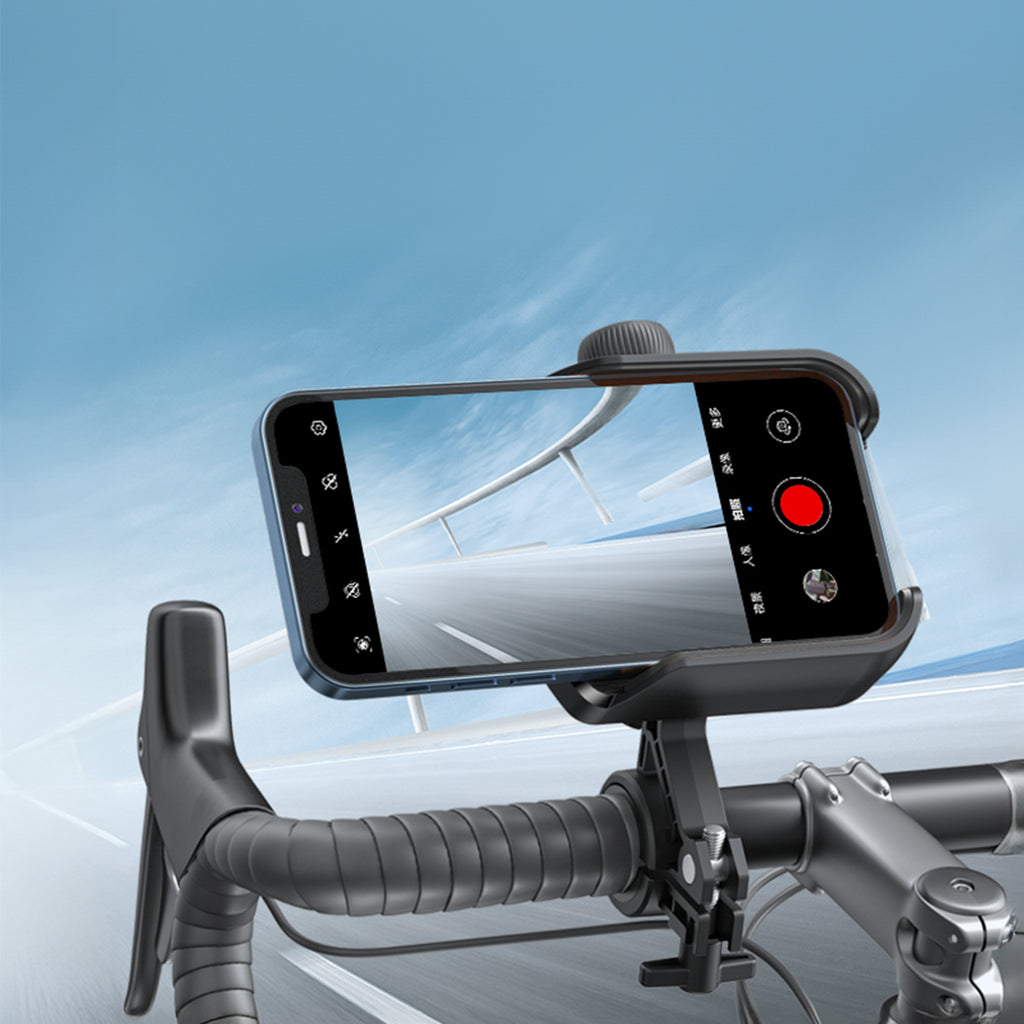 Joyroom JR-ZS431 telefono laikiklis dviračiui, motociklui, paspirtukui - juodas