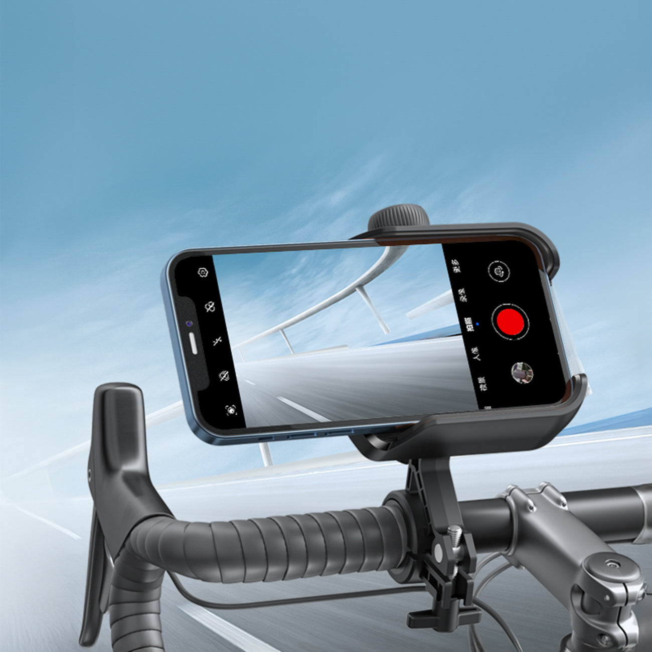 Joyroom JR-ZS431 telefono laikiklis dviračiui, motociklui, paspirtukui - juodas