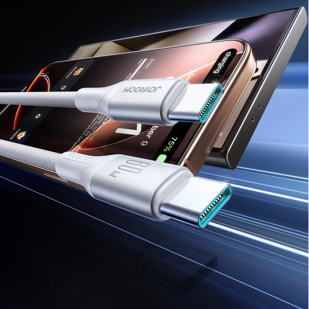 Joyroom S-A28 Flash Series 60W USB-C - USB-C Laidas 1m - baltas