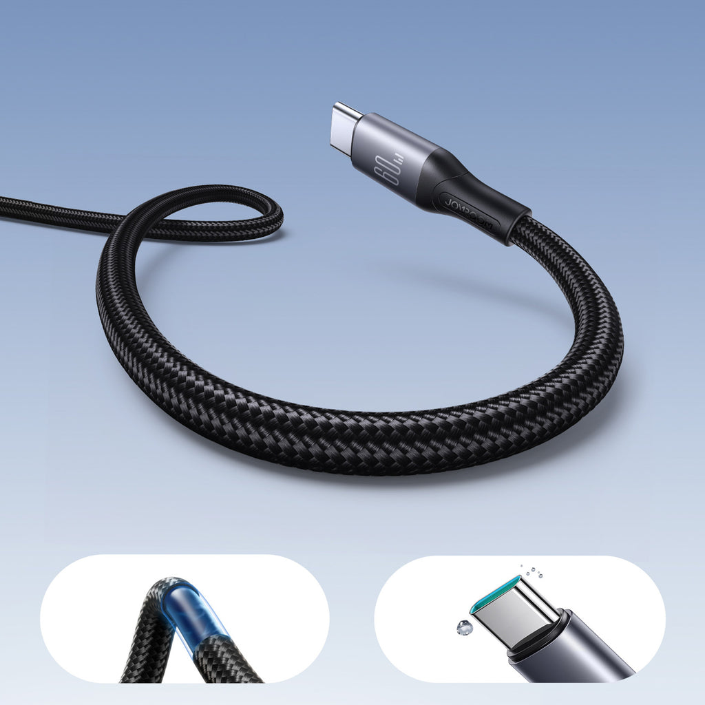 Joyroom Laidas S-A28 Flash Series 60W USB-C - USB-C 2m juodas
