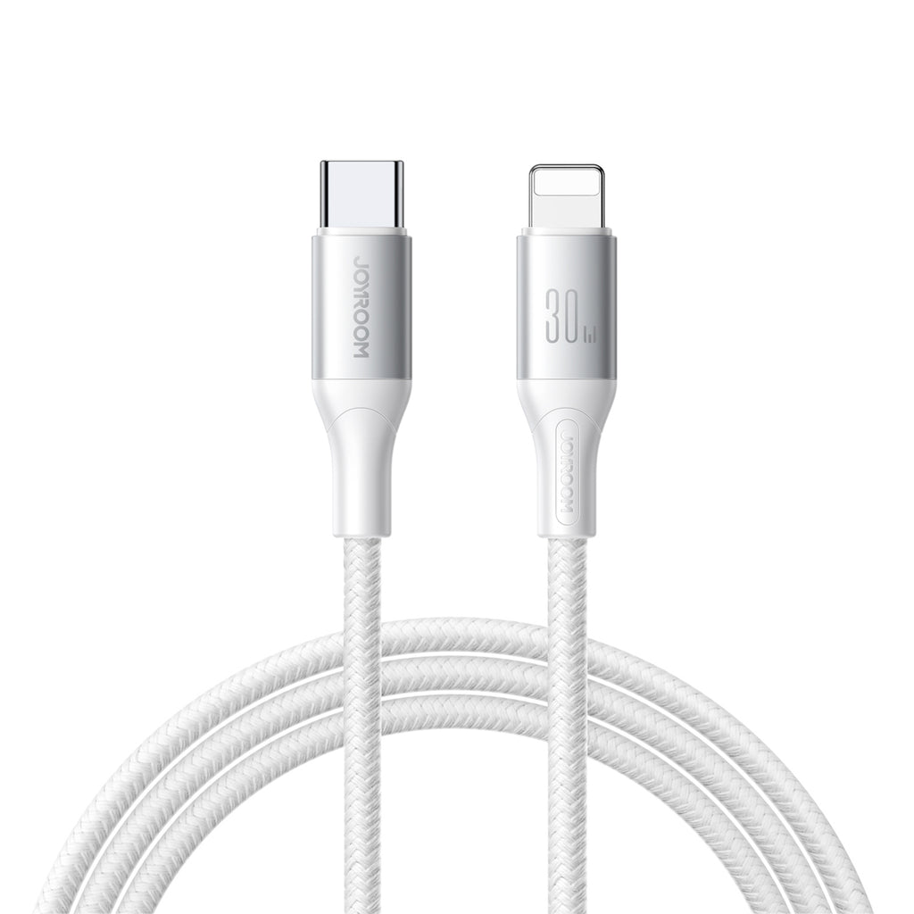 Joyroom Laidas S-A28 Flash Series 30W USB-C - Lightning 2m baltas