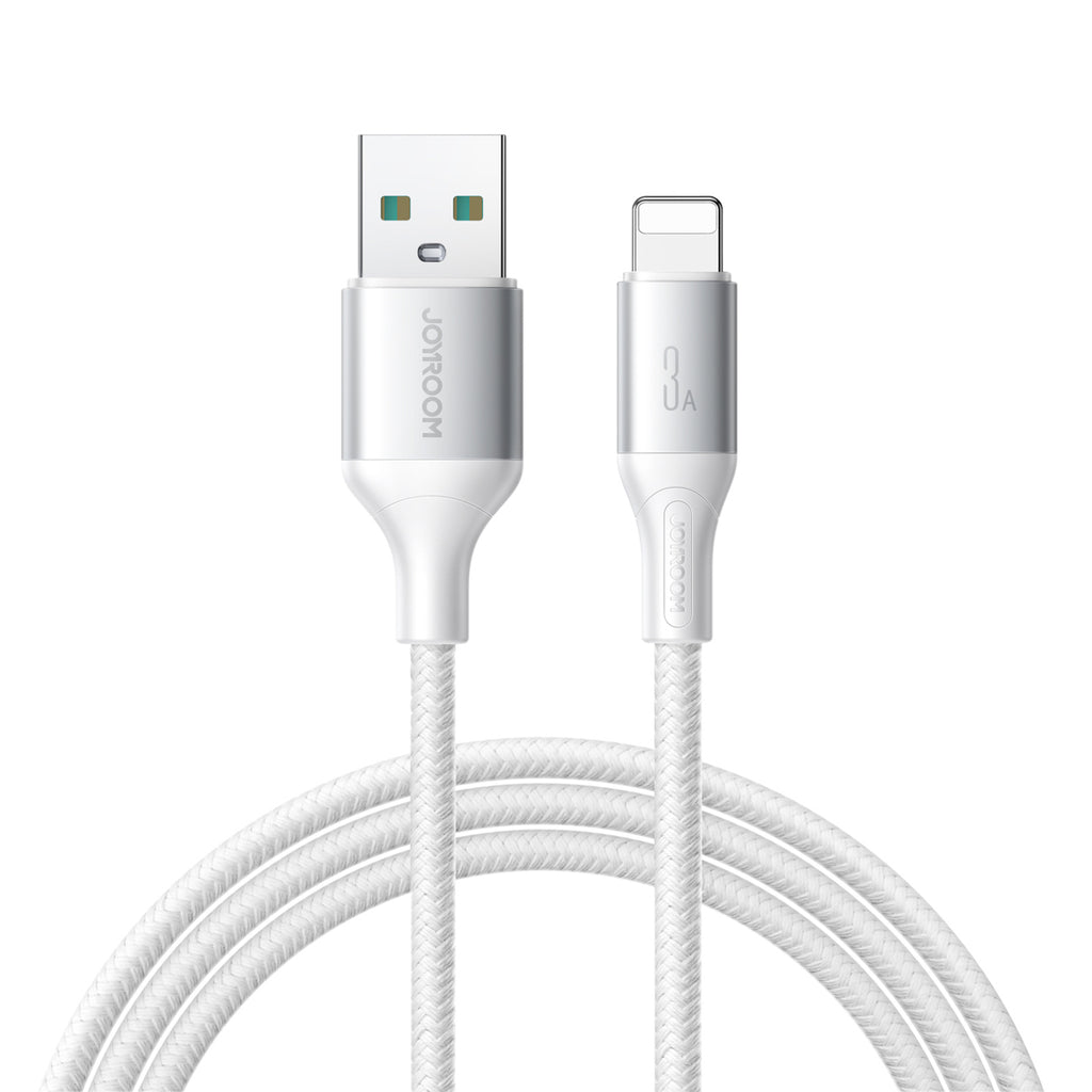 Joyroom Laidas S-A28 Flash Series 3A USB-A - Lightning 2m baltas
