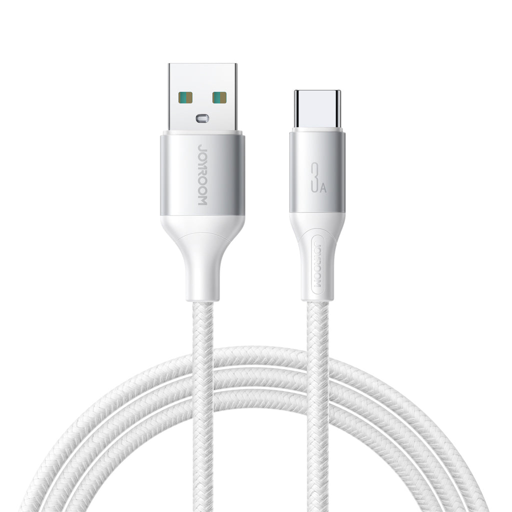 Joyroom Laidas S-A28 Flash Series 3A USB-A - USB-C 2m baltas